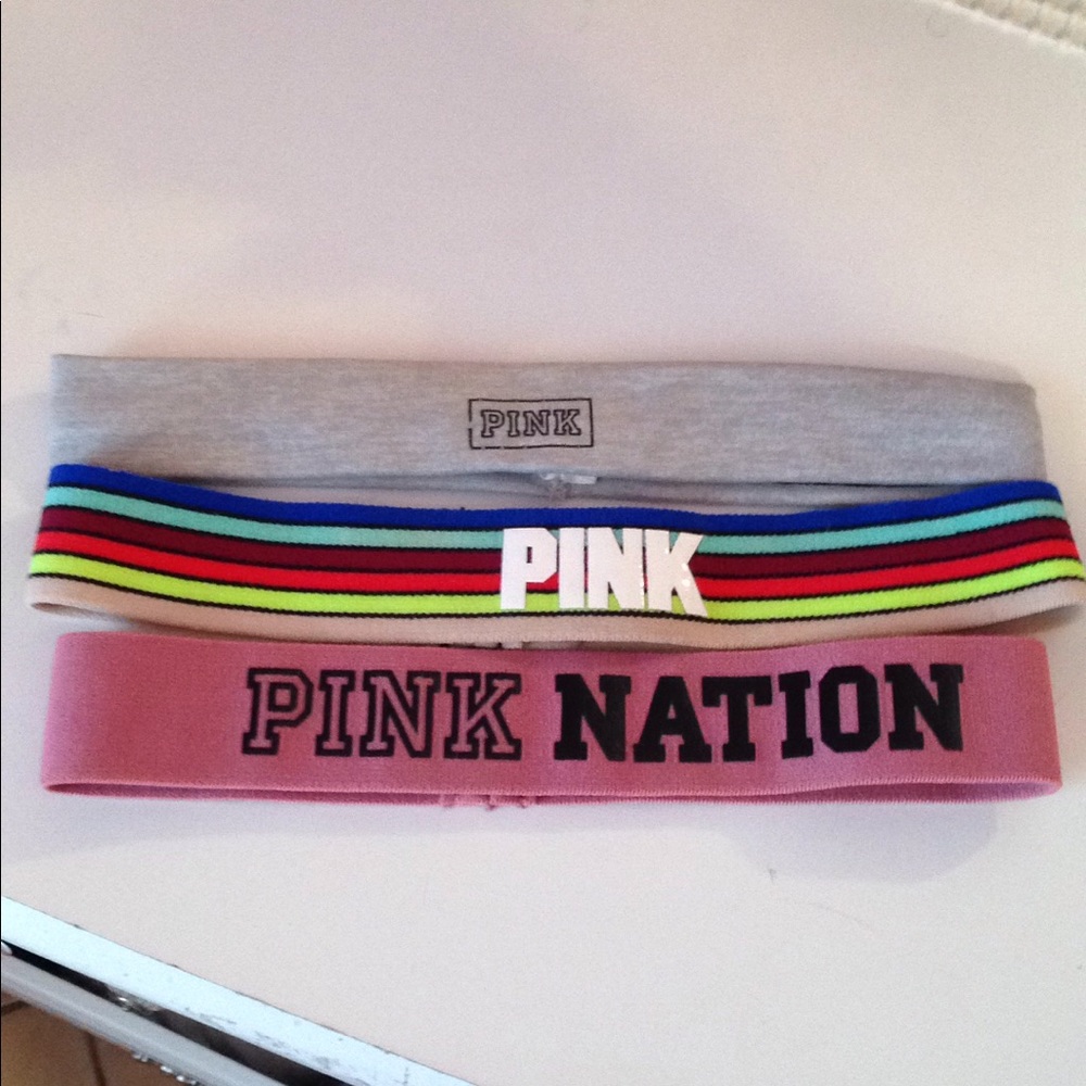 3 Pink Headbands